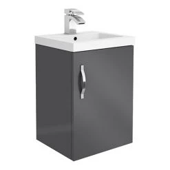 Apollo2 405mm Gloss Grey Wall Hung Vanity Unit
