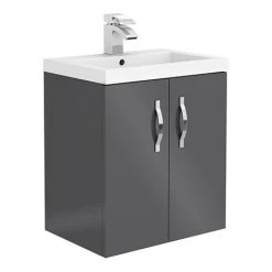Apollo2 505mm Gloss Grey Wall Hung Vanity Unit