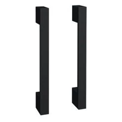 Apollo2 605mm Gloss Grey Compact Floor Standing Vanity Unit w. Matt Black Handles -Cloakroom Vanity Units Shop APC2GFS6MB d2 460