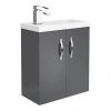 Apollo2 505mm Gloss Grey Compact Wall Hung Vanity Unit