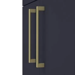 Arezzo 500 Matt Blue Floor Standing Vanity Unit with Brushed Brass Handles -Cloakroom Vanity Units Shop AZB5FSVBB d2 460