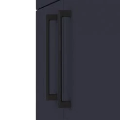 Arezzo 500 Matt Blue Floor Standing Vanity Unit with Matt Black Handles -Cloakroom Vanity Units Shop AZB5FSVBK d2 460