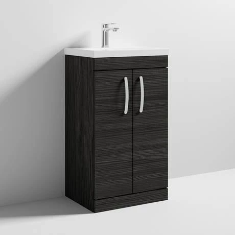 Brooklyn 500 Black Floor Standing Vanity Unit with Thin-Edge Basin 4 Brooklyn 500 Black Floor Standing Vanity Unit with Thin-Edge Basin - Image 4