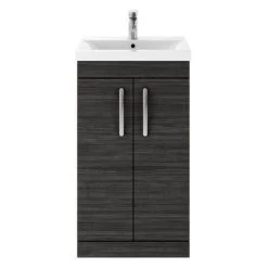 Brooklyn 500mm Black Vanity Unit - Floor Standing 2 Door Unit 10 Brooklyn 500mm Black Vanity Unit - Floor Standing 2 Door Unit -Cloakroom Vanity Units Shop BFS5BLK d4 460