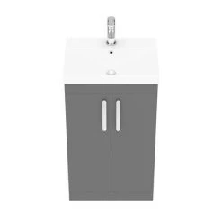 Brooklyn 500 Gloss Grey Floor Standing Vanity Unit with Thin-Edge Basin 11 Brooklyn 500 Gloss Grey Floor Standing Vanity Unit with Thin-Edge Basin -Cloakroom Vanity Units Shop BFS5GGTE d7 460
