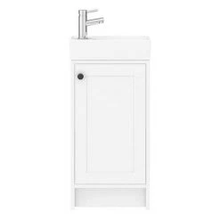 Bromley Traditional White Cloakroom Vanity Unit (inc. Ceramic Basin) -Cloakroom Vanity Units Shop BR4WHT d4 460