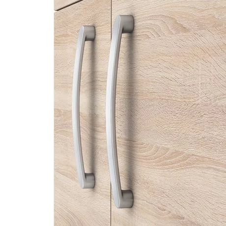 Brooklyn 1205mm Natural Oak Wall Hung 4 Door Double Basin Vanity Unit 3 Brooklyn 1205mm Natural Oak Wall Hung 4 Door Double Basin Vanity Unit - Image 3