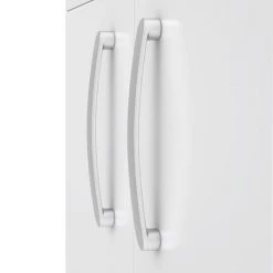 Brooklyn 1205mm Gloss White Wall Hung 4 Door Double Basin Vanity Unit 6 Brooklyn 1205mm Gloss White Wall Hung 4 Door Double Basin Vanity Unit -Cloakroom Vanity Units Shop BWH12W2D d2 460