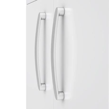 Brooklyn 1205mm Gloss White Wall Hung 4 Door Double Basin Vanity Unit 3 Brooklyn 1205mm Gloss White Wall Hung 4 Door Double Basin Vanity Unit - Image 3