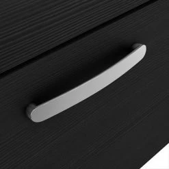 Brooklyn 500 Black Wall Hung 2 Drawer Vanity Unit with Thin-Edge Basin -Cloakroom Vanity Units Shop BWH5BLK2DTE nd2 460