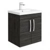 Brooklyn 500mm Black 2 Door Wall Hung Vanity Unit