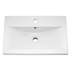 Brooklyn 600mm White Gloss 2 Drawer Wall Hung Vanity Unit -Cloakroom Vanity Units Shop BWH6W2D detail2 460