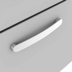 Brooklyn 500mm Grey Mist Wall Hung 1-Drawer Vanity Unit 7 Brooklyn 500mm Grey Mist Wall Hung 1-Drawer Vanity Unit -Cloakroom Vanity Units Shop BWHSD5GM d3 460