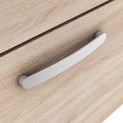 Brooklyn 600mm Natural Oak Wall Hung Double Drawer Vanity Unit -Cloakroom Vanity Units Shop Brooklyn Handle Drawer Oak 1 460