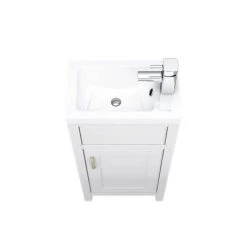 Chatsworth Traditional White Small Vanity - 400mm Wide -Cloakroom Vanity Units Shop C400WHT n d1 460