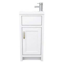 Chatsworth Traditional White Small Vanity - 400mm Wide -Cloakroom Vanity Units Shop C400WHT n d2 460