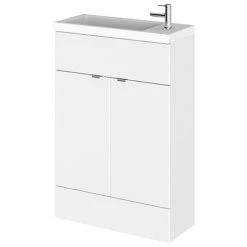 Hudson Reed Fusion Gloss White 605x260mm Compact Vanity Unit & Basin