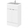 Hudson Reed Fusion Gloss White 505x360mm Vanity Unit & Basin