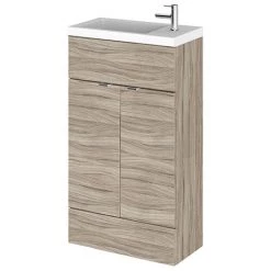 Hudson Reed Fusion Driftwood 505x260mm Compact Vanity Unit & Basin