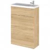 Hudson Reed Fusion Natural Oak 605x260mm Compact Vanity Unit & Basin