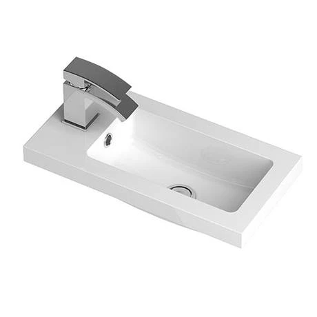 Hudson Reed Fusion Grey Avola 505x260mm Compact Vanity Unit & Basin 2 Hudson Reed Fusion Grey Avola 505x260mm Compact Vanity Unit & Basin - Image 2