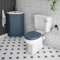Chatsworth Traditional Blue Corner Vanity Unit 6 Chatsworth Traditional Blue Corner Vanity Unit -Cloakroom Vanity Units Shop CHATCRNBLU D3 460