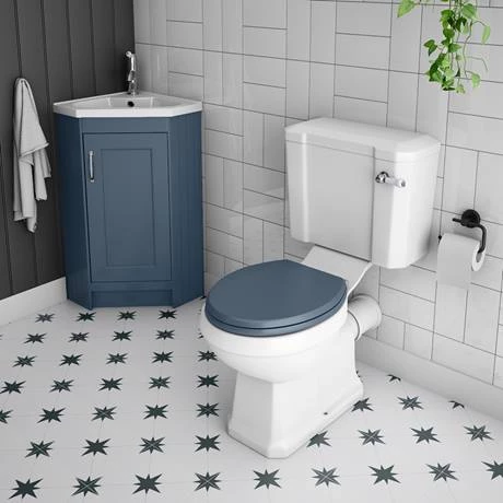 Chatsworth Traditional Blue Corner Vanity Unit 3 Chatsworth Traditional Blue Corner Vanity Unit - Image 3