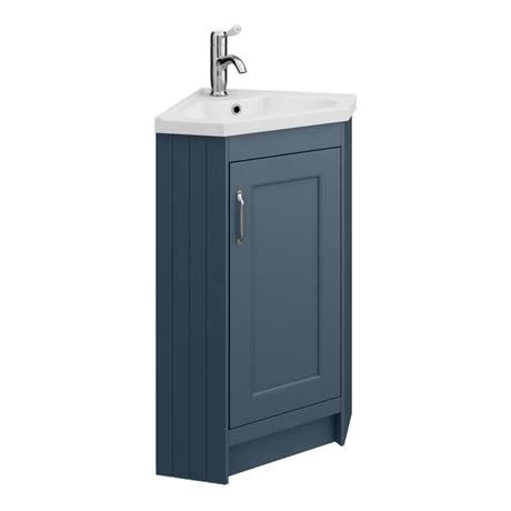 Chatsworth Traditional Blue Corner Vanity Unit 4 Chatsworth Traditional Blue Corner Vanity Unit - Image 4