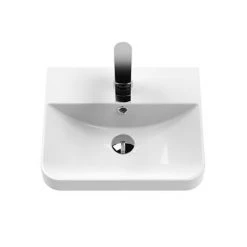 Cruze 400mm Curved Gloss White Vanity Unit -Cloakroom Vanity Units Shop CRZ4VW d3 460