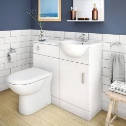 Cove White 450mm Small Vanity Unit -Cloakroom Vanity Units Shop CV450 d3 460