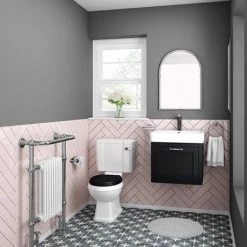 Chatsworth Traditional Graphite 560mm Wall Hung Vanity -Cloakroom Vanity Units Shop CWH560BLK d2 460