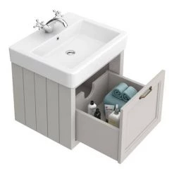 Chatsworth Traditional Grey 560mm Wall Hung Vanity -Cloakroom Vanity Units Shop CWH560GRY detail3 460