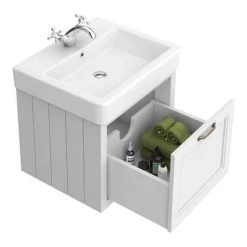 Chatsworth Traditional White 560mm Wall Hung Vanity -Cloakroom Vanity Units Shop CWH560WHT new d1 460