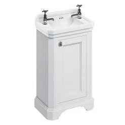 Burlington Freestanding Cloakroom Vanity Unit & Basin - Matt White