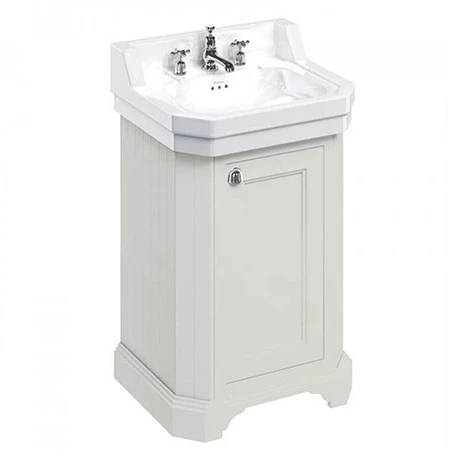 Burlington Edwardian 560mm Sand Freestanding Cloakroom Vanity Unit & Basin 1 Burlington Edwardian 560mm Sand Freestanding Cloakroom Vanity Unit & Basin