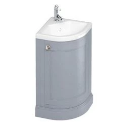 Burlington Floor Standing Corner Vanity Unit - Classic Grey - 430mm Wide