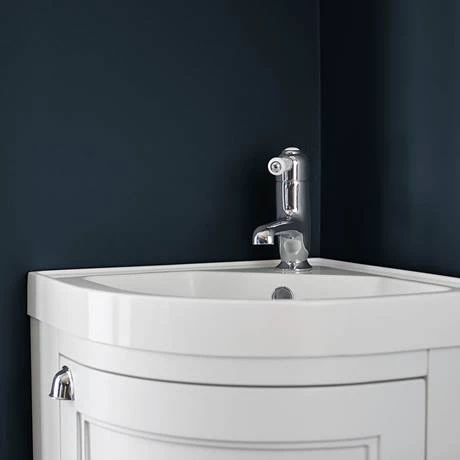 Burlington Floor Standing Corner Vanity Unit - Classic Grey - 430mm Wide 4 Burlington Floor Standing Corner Vanity Unit - Classic Grey - 430mm Wide - Image 4