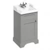 Burlington 50cm Freestanding Cloakroom Vanity Unit & Basin - Dark Olive