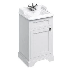 Burlington 50cm Freestanding Cloakroom Vanity Unit & Basin - Matt White