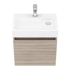 Milan Juno 500 x 360mm Driftwood Wall Hung Vanity Unit -Cloakroom Vanity Units Shop JN5DW n d2 460