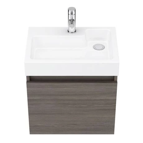Milan Juno 500 x 360mm Grey Avola Wall Hung Vanity Unit 4 Milan Juno 500 x 360mm Grey Avola Wall Hung Vanity Unit - Image 4