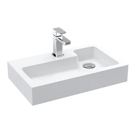 Milan Juno Slim Wall Hung Vanity Unit - Gloss White - 500 x 300mm 2 Milan Juno Slim Wall Hung Vanity Unit - Gloss White - 500 x 300mm - Image 2