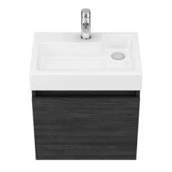 Milan Juno 500 x 360mm Black Wall Hung Vanity Unit -Cloakroom Vanity Units Shop JN5HB n d5 460
