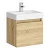 Milan Juno 500 x 360mm Natural Oak Wall Hung Vanity Unit