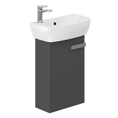 Britton MyHome Cloakroom Wall Hung Vanity Unit - Grey 1 Britton MyHome Cloakroom Wall Hung Vanity Unit - Grey