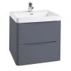 Monza Matt Grey 500mm Wide Wall Mounted Vanity Unit