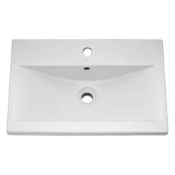 Nova 500mm Mid-Edge Basin High Gloss White Vanity Unit -Cloakroom Vanity Units Shop NVME500 d2 460