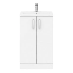 Pallas 500 Modern Gloss White Floor Standing Vanity Unit -Cloakroom Vanity Units Shop PAL006E d4 460