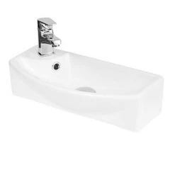 Arezzo Matt Grey 450mm 1TH Floor Standing Cloakroom Vanity Unit 7 Arezzo Matt Grey 450mm 1TH Floor Standing Cloakroom Vanity Unit -Cloakroom Vanity Units Shop RH BASIN 460