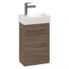 Villeroy and Boch Avento Arizona Oak 360mm Wall Hung Vanity Unit with Right Bowl Basin